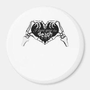 Till döden - Skeleton Hand Heart Magnet