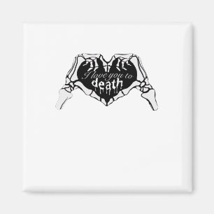 Till döden - Skeleton Hand Heart Magnet