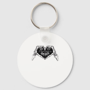 Till döden - Skeleton Hand Heart Nyckelring