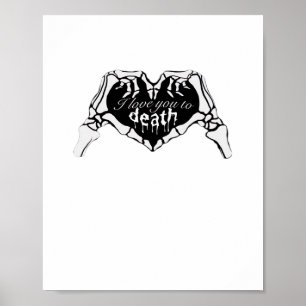 Till döden - Skeleton Hand Heart Poster