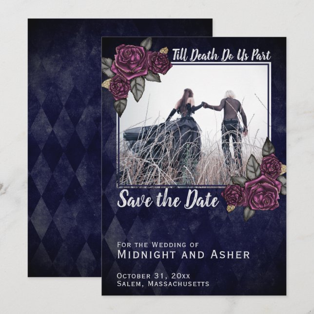 Till döden Spara datum för del Gothic Ro Datumet (Fram/baksida)