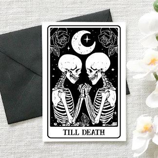Till Döden Tarot Gotiskt Förlovnings- & Brölloppsk Kort
