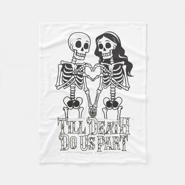 Till Döden tillhör Valentindagen Skeleton Cou Fleecefilt (Framsidan)