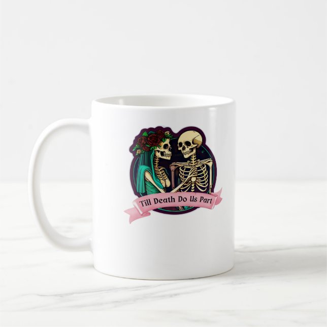 Till Döden tillhör Valentine Art - Spooky Cute Kaffemugg (Vänster)