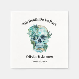 Till Döds do oss Part Gothic Halloween Bröllop Pappersservett