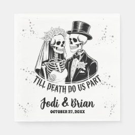 Till Döds do oss Part Halloween Bröllop Pappersservett