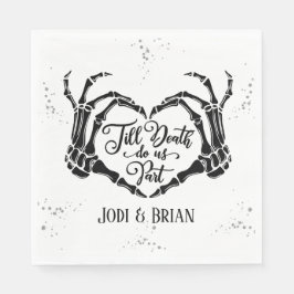 Till Döds do oss Part Halloween Bröllop Pappersservett