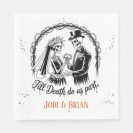 Till Döds do oss Part Halloween Bröllop Pappersservett