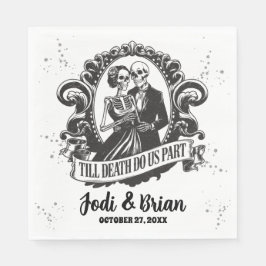 Till Döds do oss Part Halloween Bröllop Pappersservett