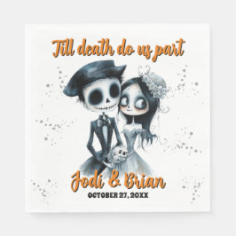 Till Döds do oss Part Halloween Bröllop Pappersservett
