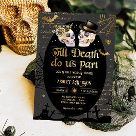 Till Döds do oss Part Halloween Par Shower Inbjudningar