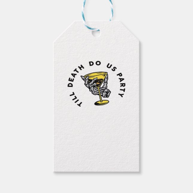 Till Döds do oss Part-Y Classic Funny Presentetikett (Framsidan)