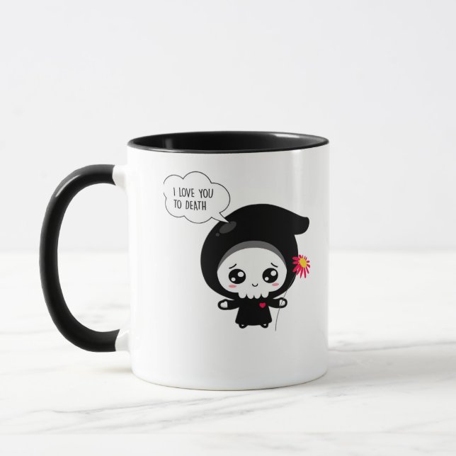 Till döds - Lustigt Valentines day Classic Mugg (Vänster)