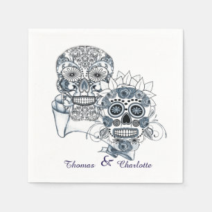 Till Döds oss Do Part Sugar Skull Groom Pappersservett