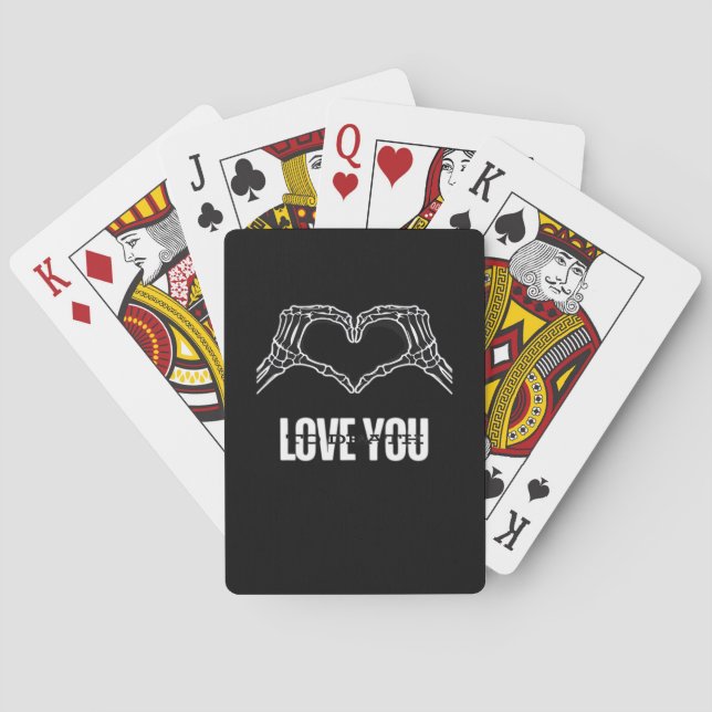 Till döds - Skeleton Heart Händer Classic Casinokort (Baksidan)