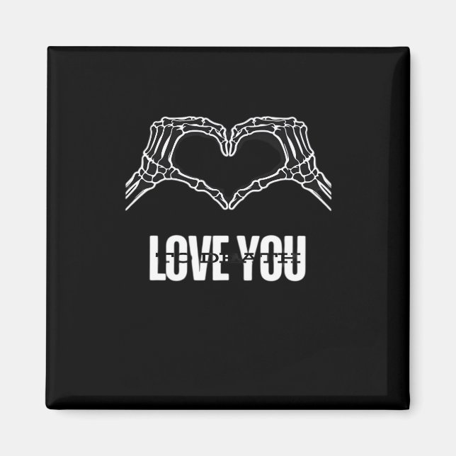 Till döds - Skeleton Heart Händer Classic Magnet (Framsidan)