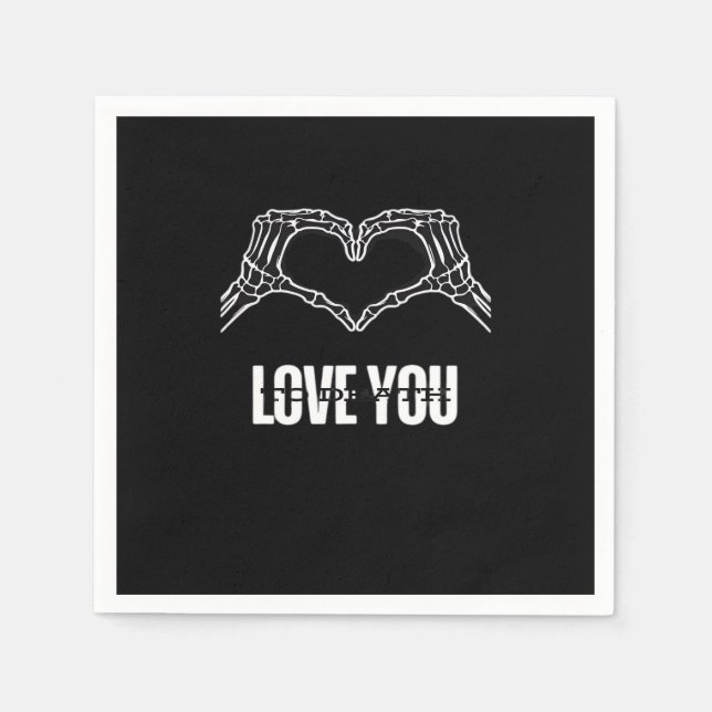 Till döds - Skeleton Heart Händer Classic Pappersservett (Framsidan)