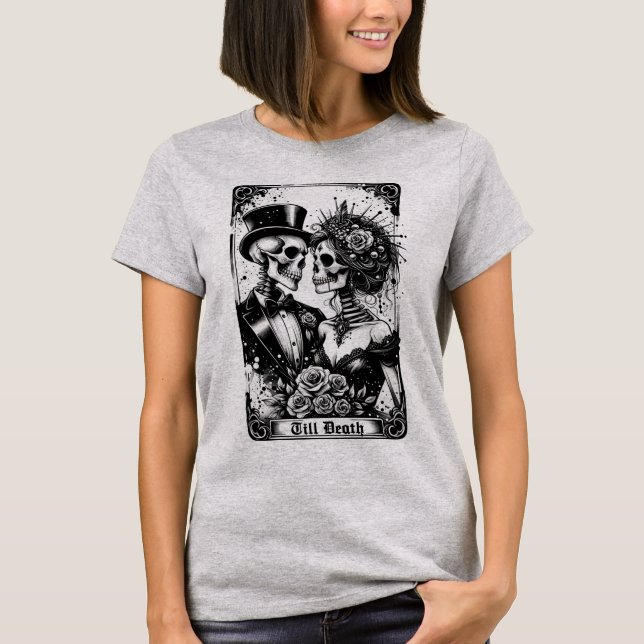 Till Dödsfall Nytt Tarot Card avslappnat T-Shirt (Framsida)