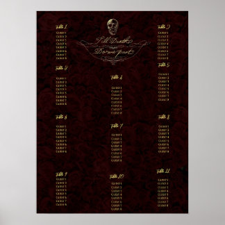 Till Dödsskulls och Rons sittplatskarta Poster