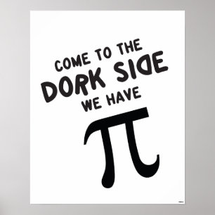 till dorksidan, kommer vi har pi! poster