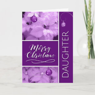 till Dotter jul Lavender Lila Poinsetta Helgkort