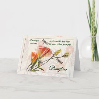 Till dottern (Goodbye från Terminally sjuk Kort