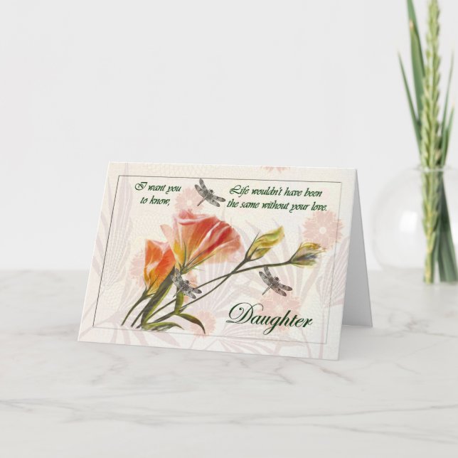 Till dottern (Goodbye från Terminally sjuk Kort (Framsida)