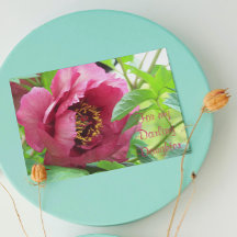 Till dottern Röd Pion Blommig Mors Dag