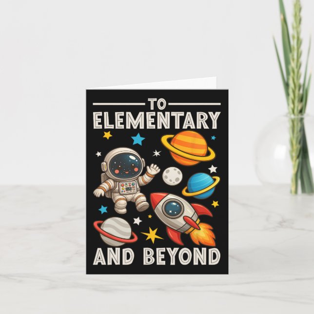 Till Elementär och bortom astronaut-nuny tillbaka  Kort (Framsida)