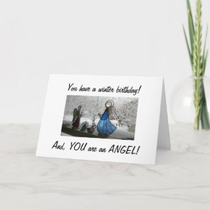 TILL EN BEAUTIFULL ANGEL PÅ VENNES FÖNSTER BIRTHDA KORT