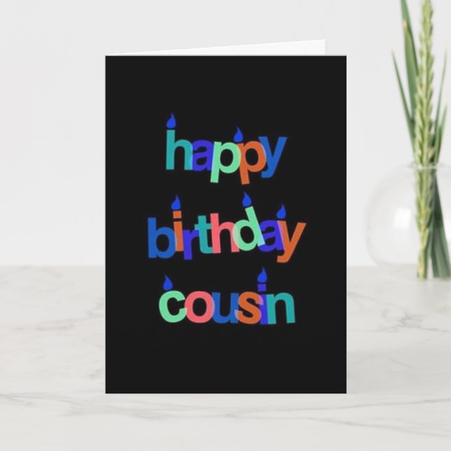 TILL EN "FANTASTISK COUSIN" PÅ DIN BIRTHDAY KORT (Framsida)