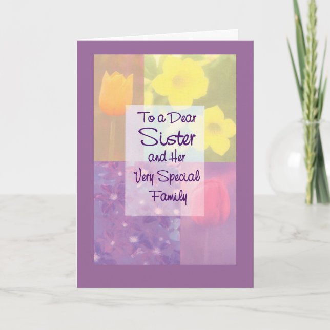 Till en kär syster och henne mycket speciell helgkort (Framsida)