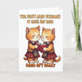 Till en mus-Orange-katter som återställer bränns Helgkort