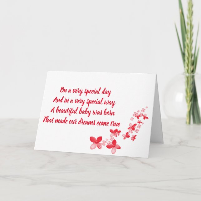 TILL EN MYCKET *SPECIELL DAUGHTER* PÅ DIN BIRTHDAY KORT (Framsida)