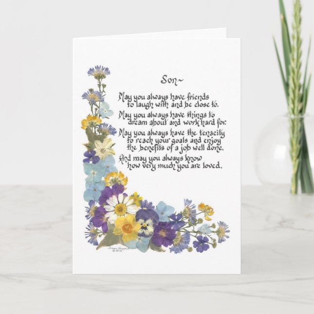 Till en son... kort (Framsida)