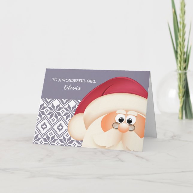 Till en Speciell Kid från Jultomten. Jul Helgkort (Framsida)