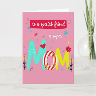 Till en superbra vän Kärlek Mamma Kort