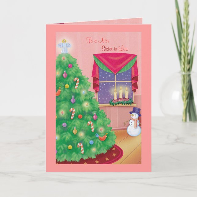 Till en trevlig syster i lag helgkort (Framsida)