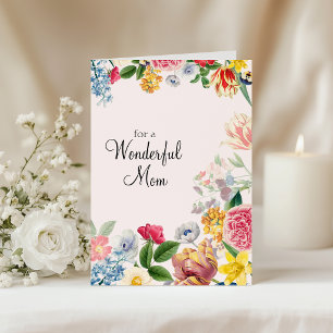 Till en underbar mamma, mjuka tulpaner vårblommor kort
