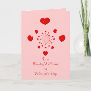 Till en underbar mor på valentin dag helgkort
