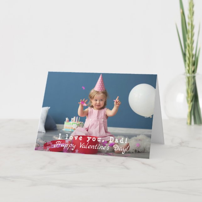 Till en underbar PAPPA-foto-Alla hjärtans dag Kort (Framsida)