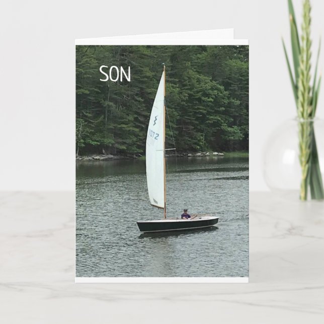 TILL EN UNDERBAR SON PÅ BIRTHDAY! KORT (Framsida)