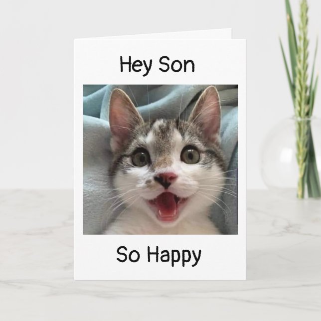 TILL EN UNDERBAR SON PÅ BIRTHDAY! KORT (Framsida)