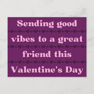 Till en Underbar vän Platonisk Valentine Vykort