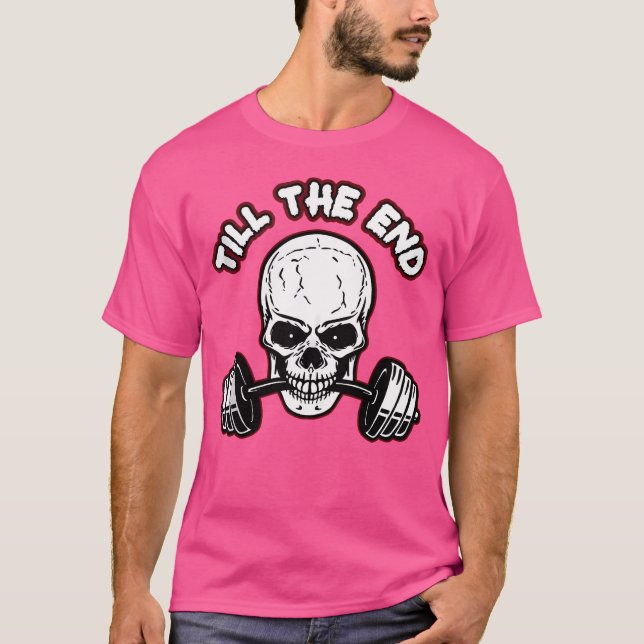 Till End Skeleton Barbell T Shirt (Framsida)