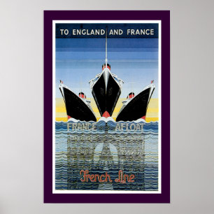 Till England och frankriken - fransk fodrar Poster