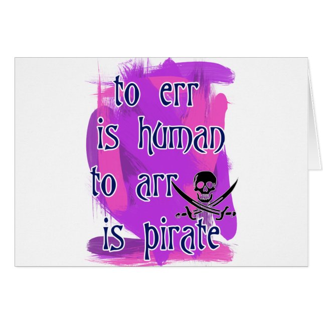 Till Err är människan… Hälsningskort (Framsidan Horizontal)