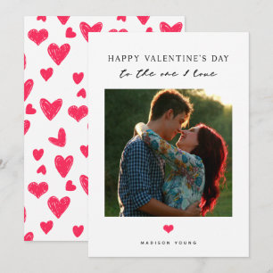Till ett i Kärlek Red Heart Valentine-fotokort