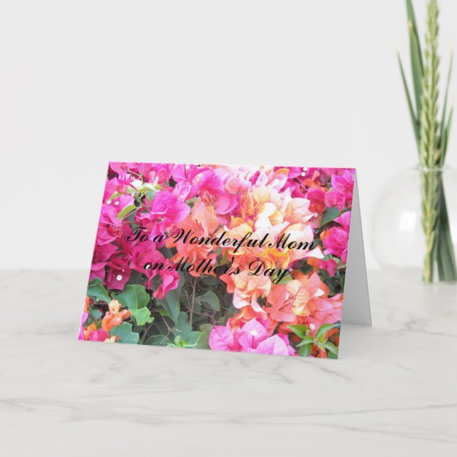 Till ett underbart Mamma... Kort (Framsida)