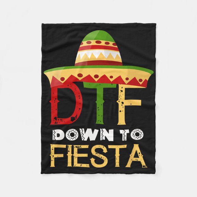 Till Fiesta Dtf Mexikanska Mexiko Cinco De Mayo Fleecefilt (Framsidan)